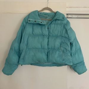 Great condition Alo Yoga teal / blue puffer jacket